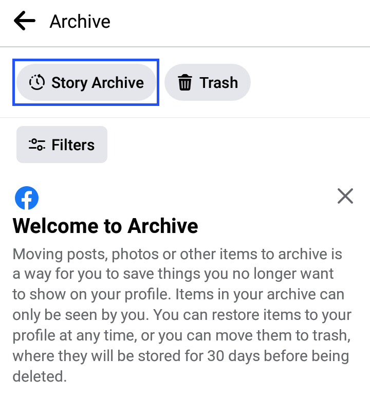 view Old Stories On Facebook