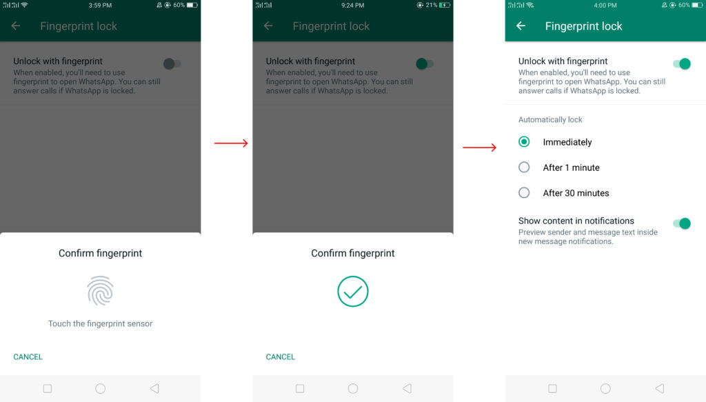 How to Enable Unlock with fingerprint on Whatsapp to Hide WhatsApp Chat