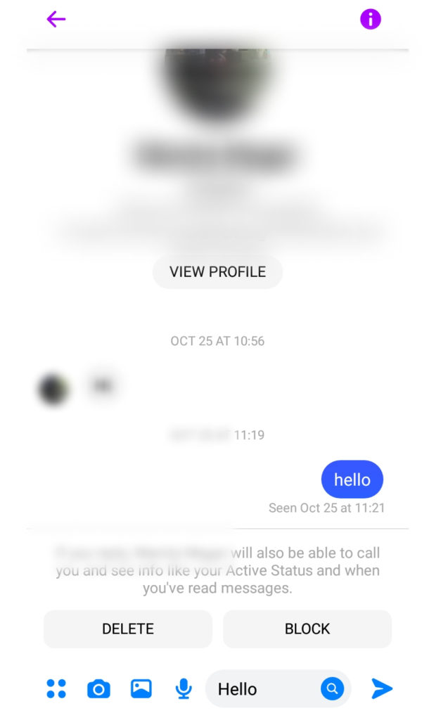 How to undo ignore message on Messenger?