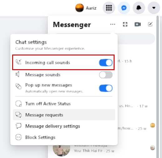 How to Turn Off Messenger Calls?