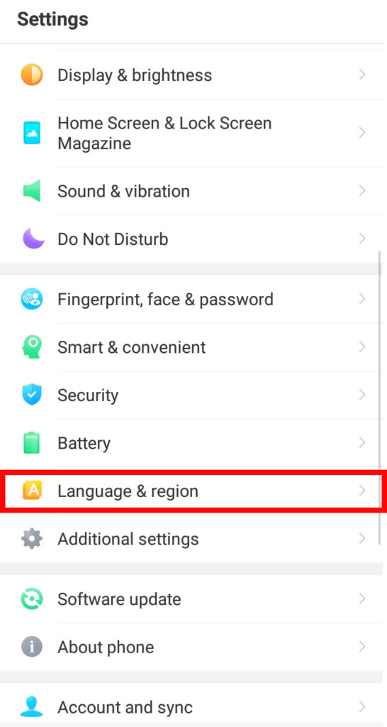 Change language in Android