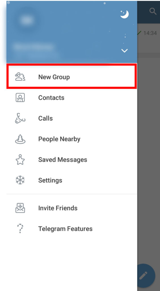 Create a Group in Telegram