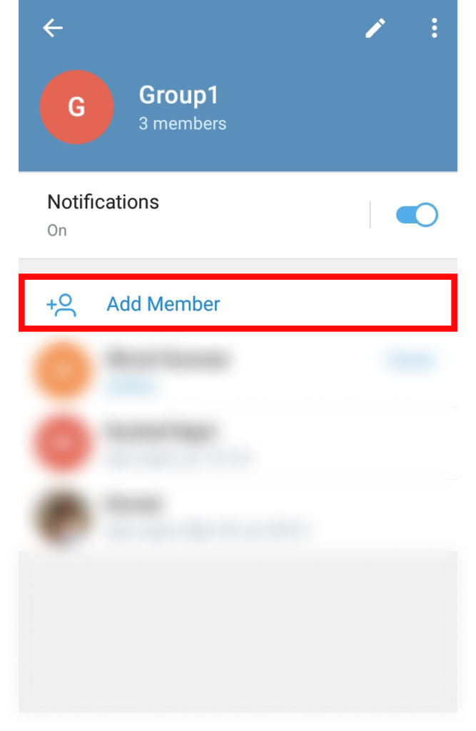 How to add member in Telegram Group?