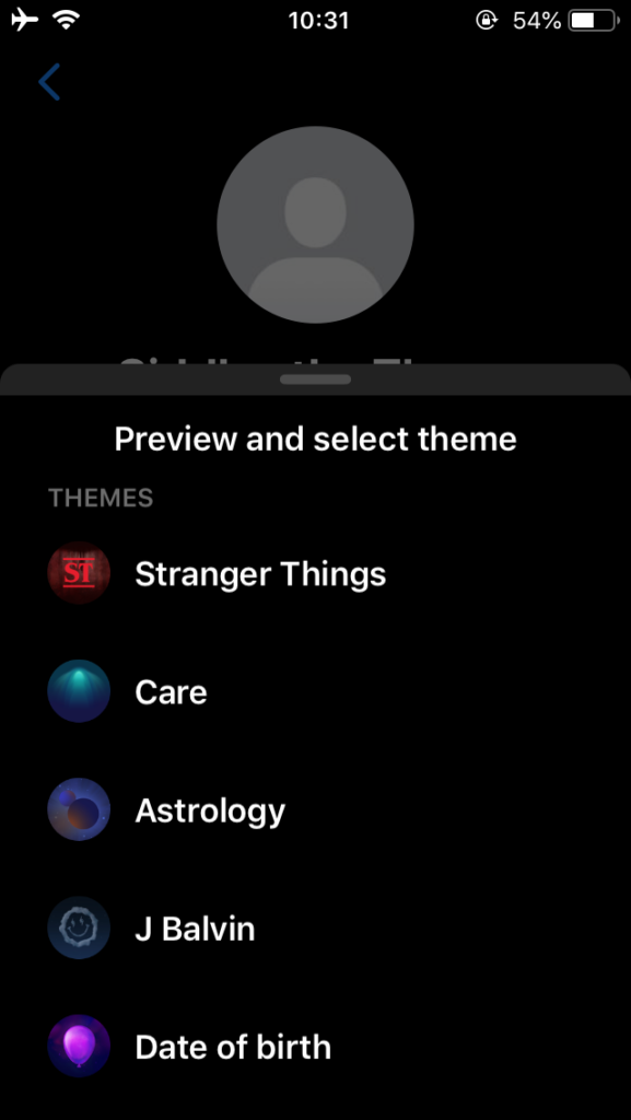 Changing color and themes for your background on messenger.