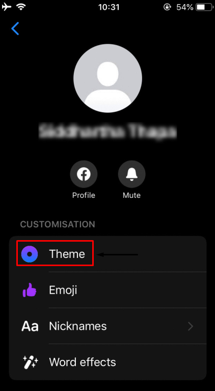 How to change Background themes on the messenger app?