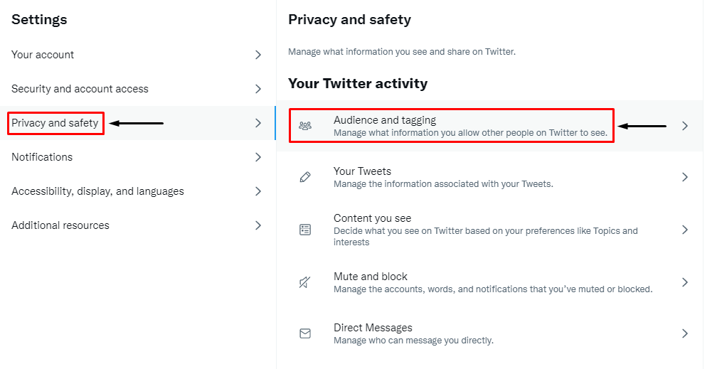 Make your tweets and account private