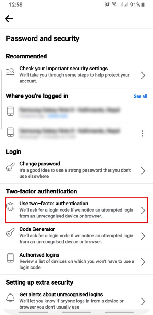 Use two-factor authentication