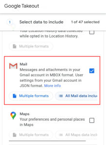 Fourthly to download Gmail Emails in bulk find Mail and check the box