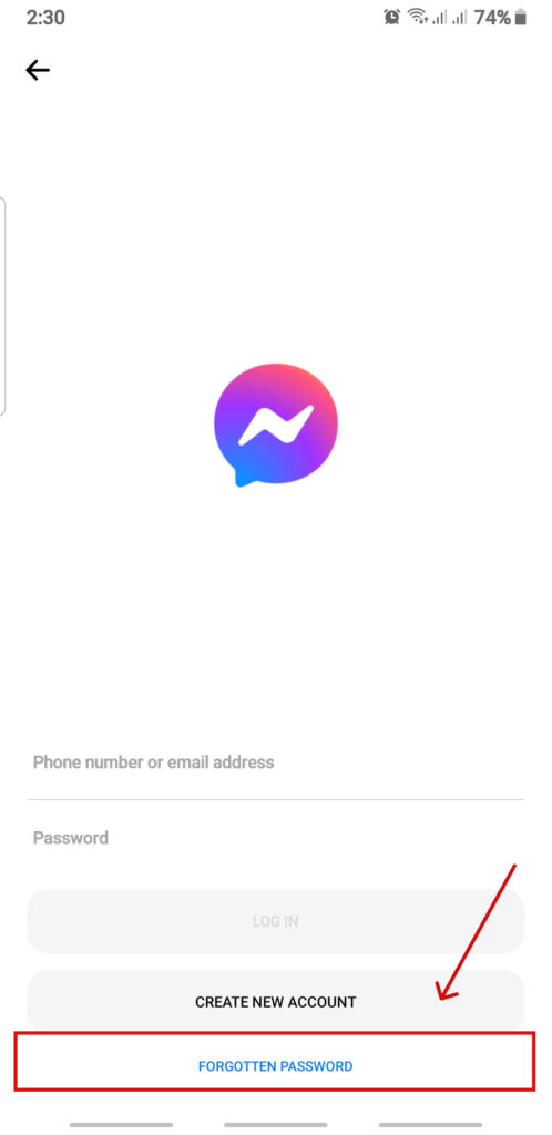 Recover My Messenger Accoubt