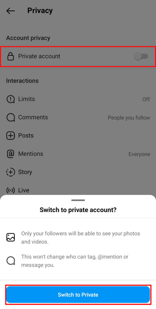 How to hide who you follow on Instagram?