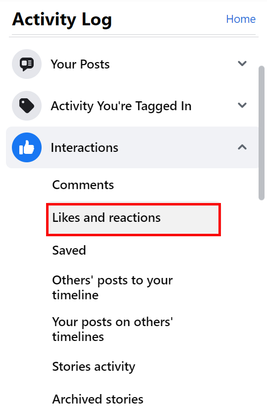 How to see liked posts on Facebook?