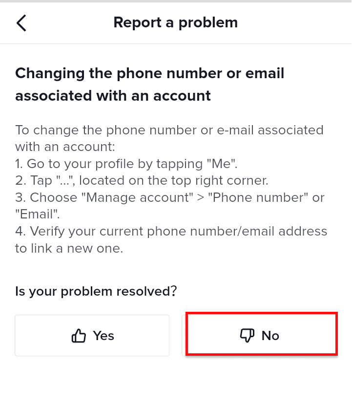 Remove phone number from TikTok