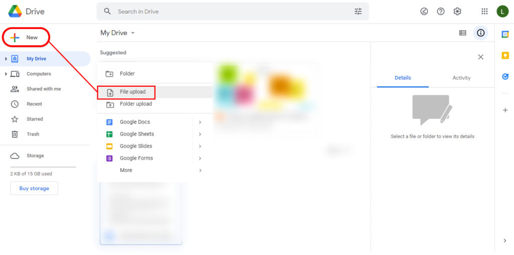How to Upload a Video on Google Drive