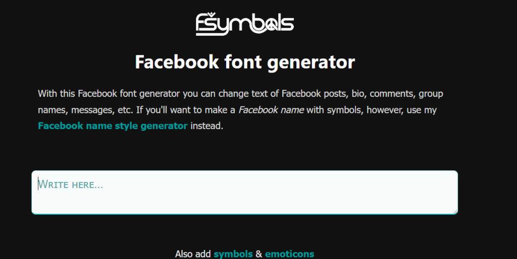 How to Change Font in Facebook using FSymbols