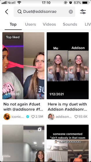 How to See Duets on Tiktok app?