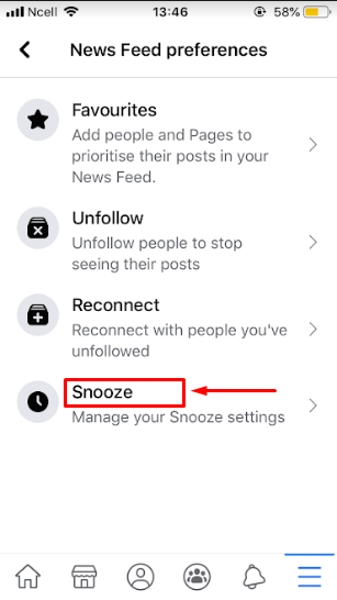 How to Unsnooze Someone on Facebook mobile?