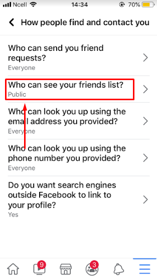 How to Hide Your Friends List on Facebook Mobile App?