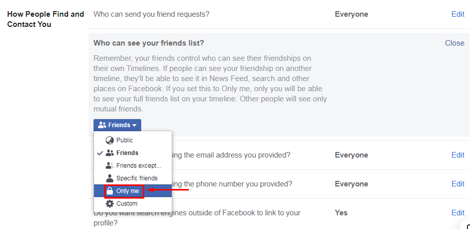 How to Hide Your Friends List on Facebook?