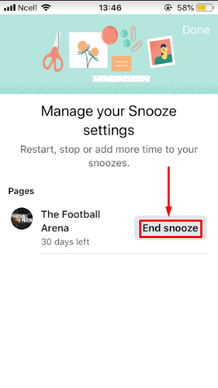 How to Unsnooze Someone on Facebook on iphone?