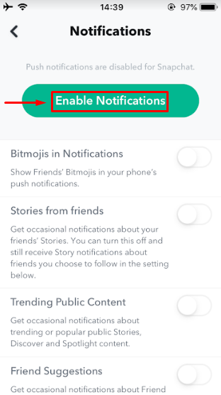 How to Turn On Snapchat Notifications in Settings?