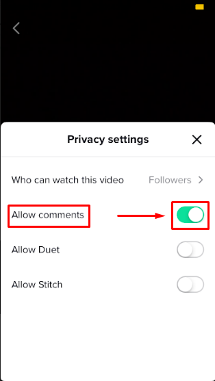 How to Limit Comments on only one Tiktok video?