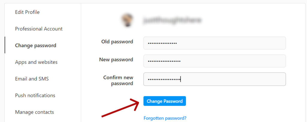 How to Change Your Password on Instagram on Desktop?