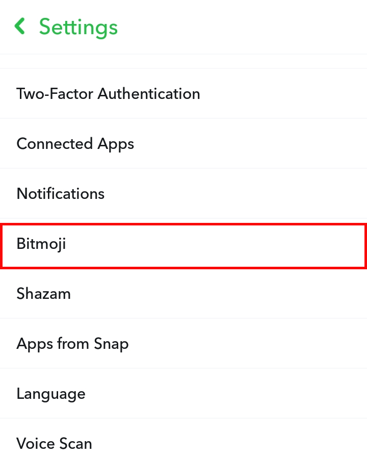 How to delete Bitmoji on Snapchat?