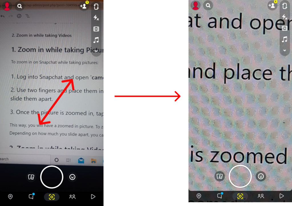 How to Zoom in on Snapchat? (Picture)