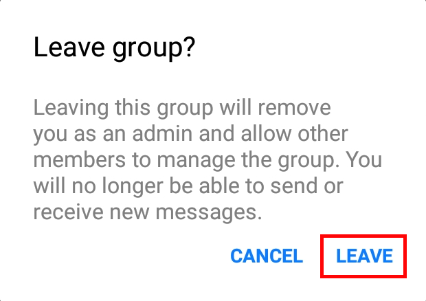 How to leave a group on Messenger?