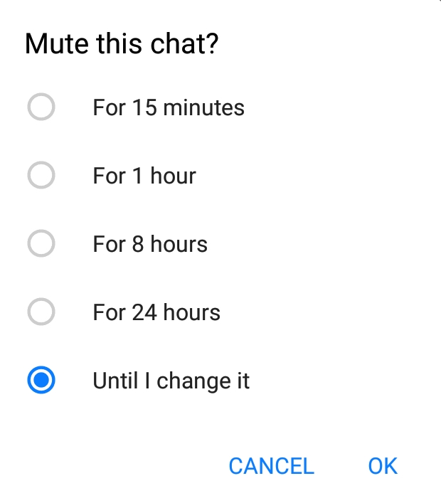 Mute a group on Messenger