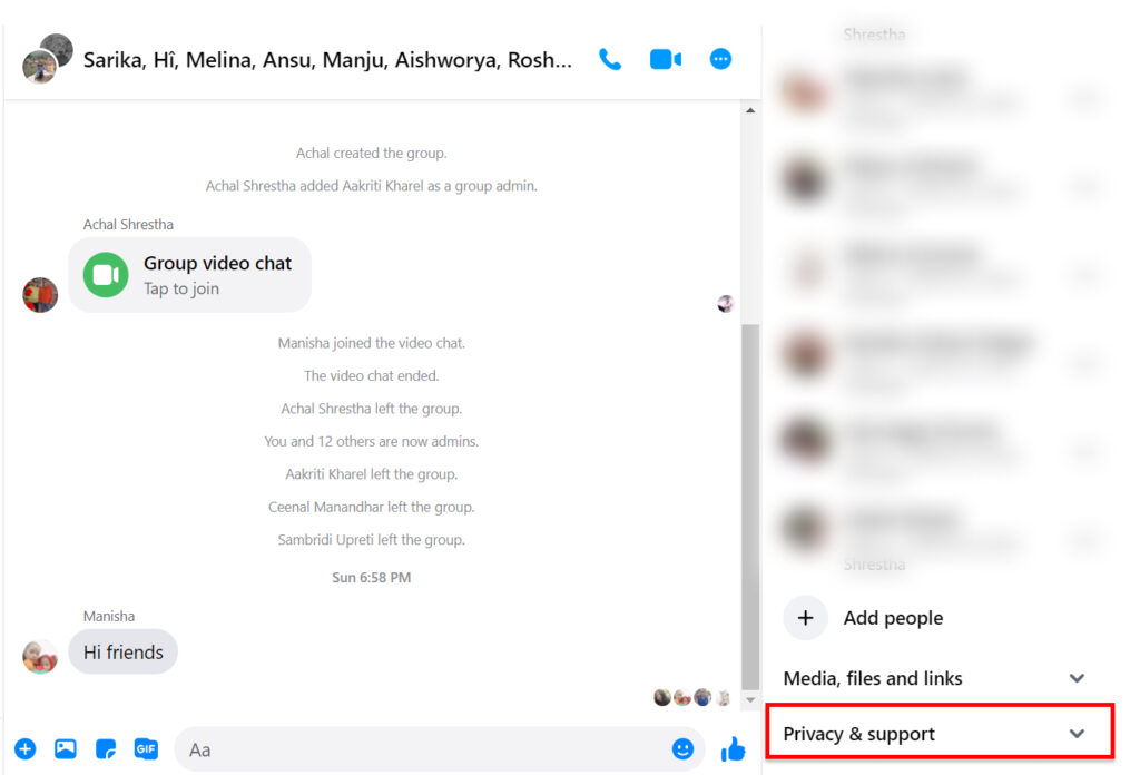 How to leave a group on Messenger?