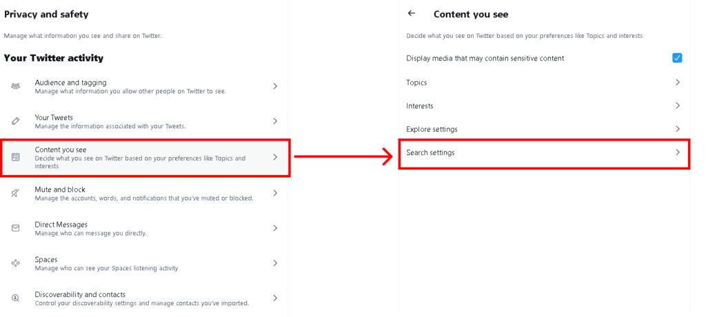 How to Turn off Sensitive Content on Twitter?