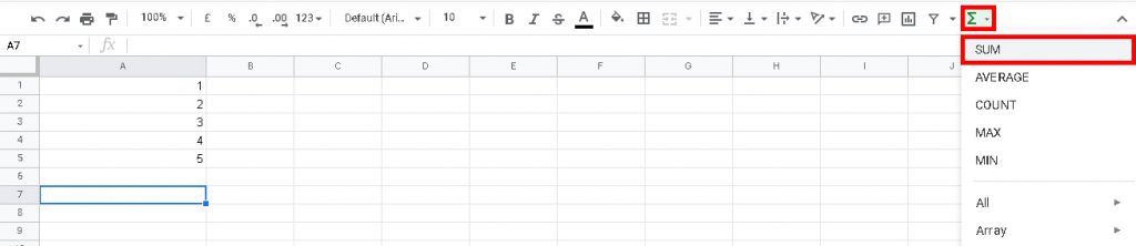 How to Sum in Google Sheets?