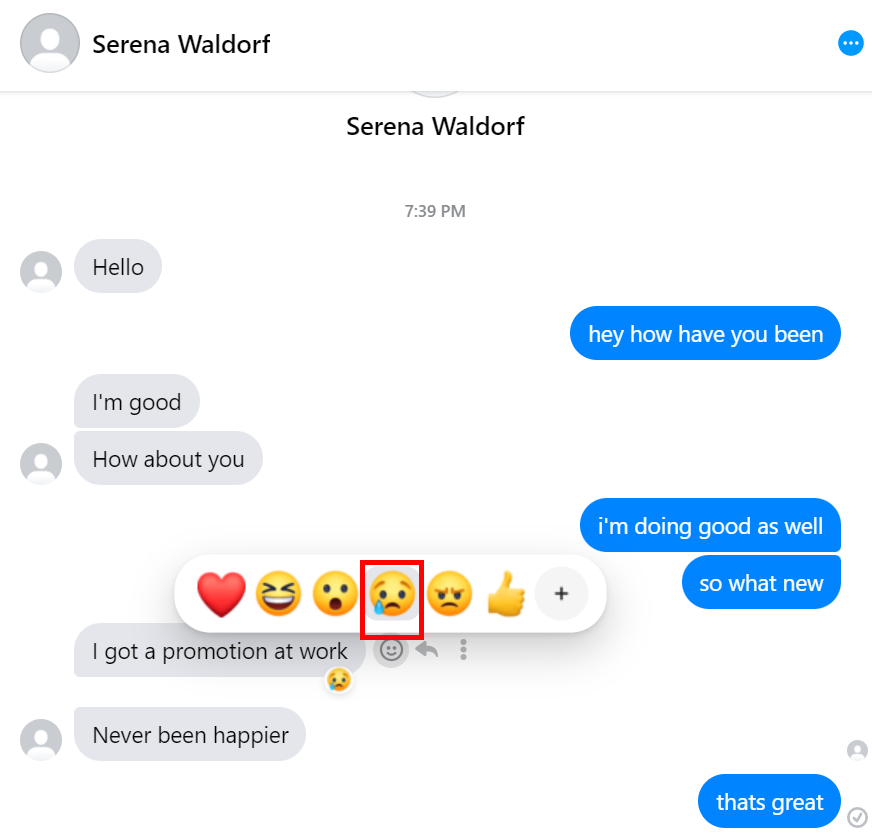 How to remove reaction on Messenger?