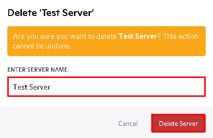 how to delete a discord server?