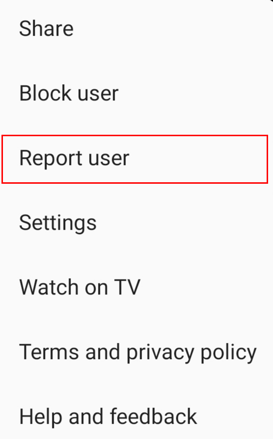 how to report youtube channel?