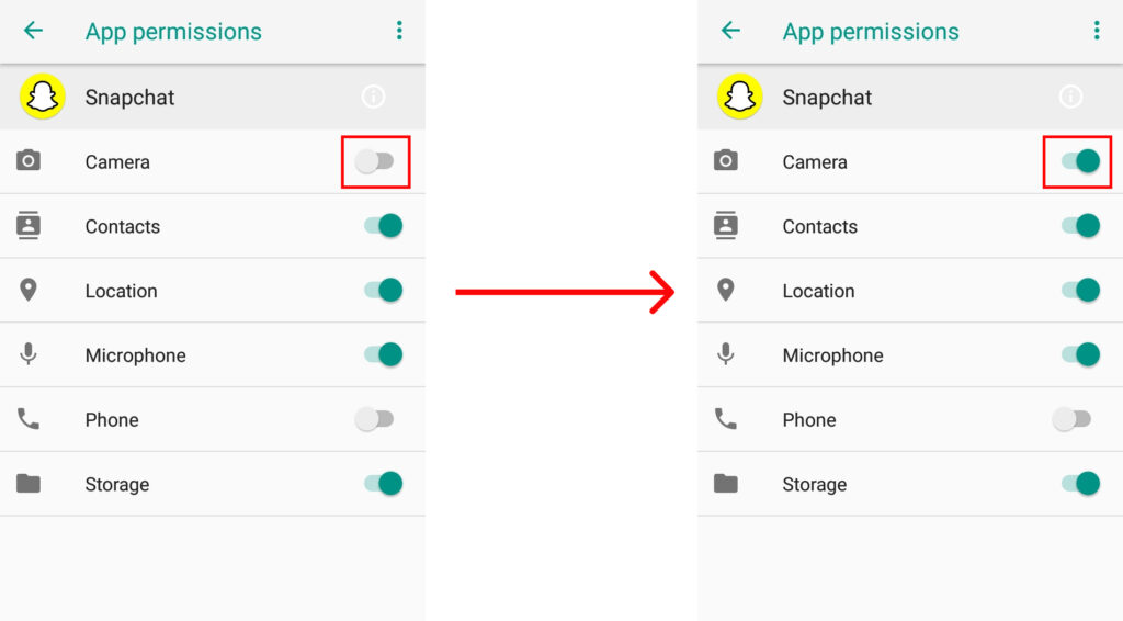 How to allow camera access to Snapchat?