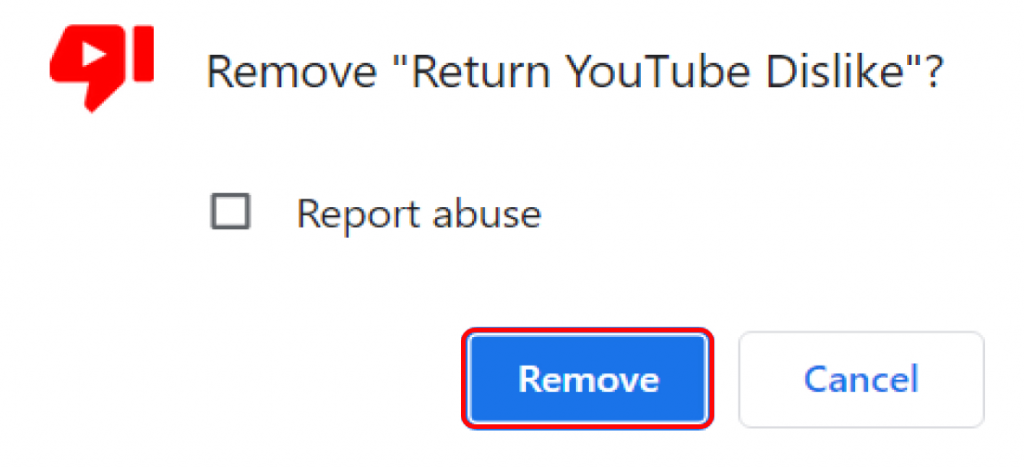 Remove dislike from YouTube