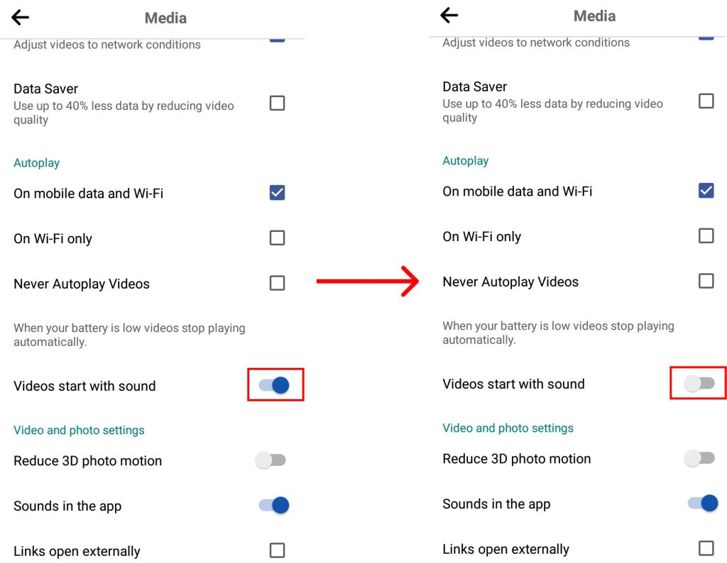 How to Turn off Automatic Video Sounds on Facebook?