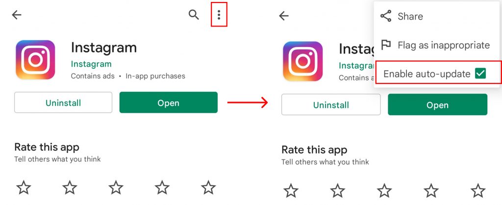 how to update Instagram?