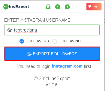 how to save Instagram followers list?