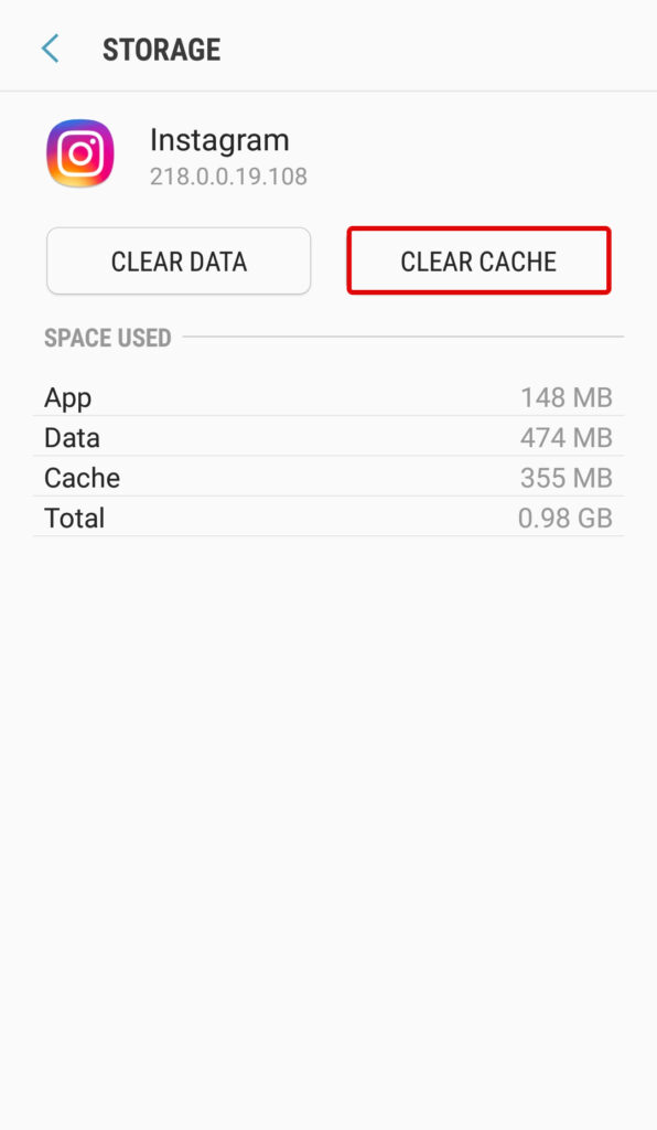 How to Clear Instagram Cache