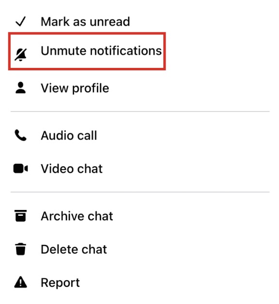 How To Unmute Messages on Messenger?