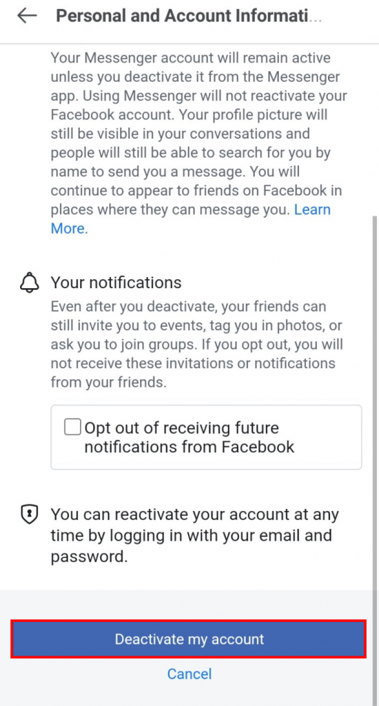How to Deactivate Messenger?