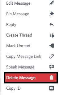 how to delete discord messages?