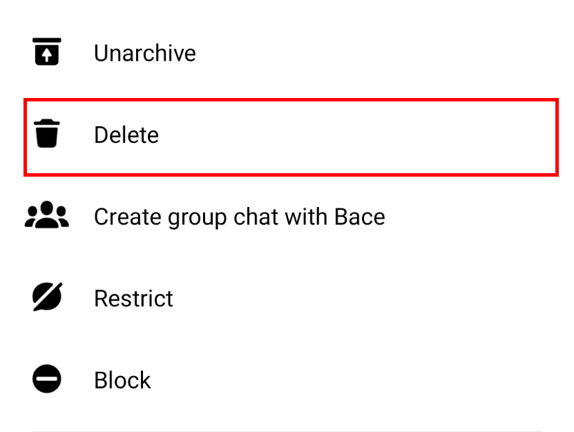 how to delete archived messages on Messenger?