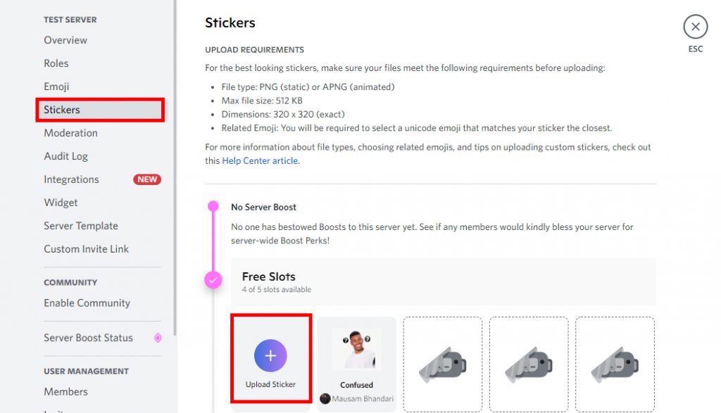 how to add stickers on Discord?