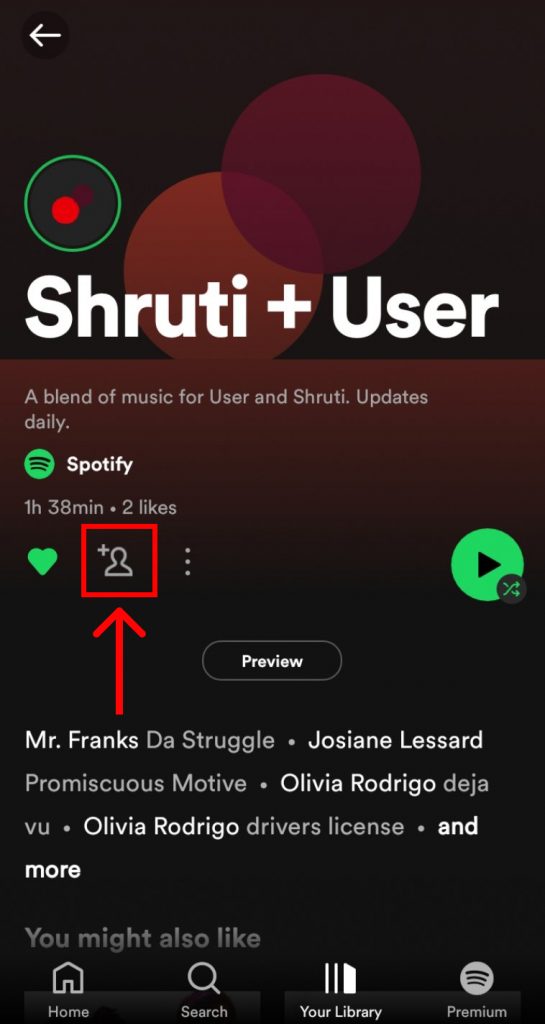 How to Add Friends to an Existing Spotify blend?