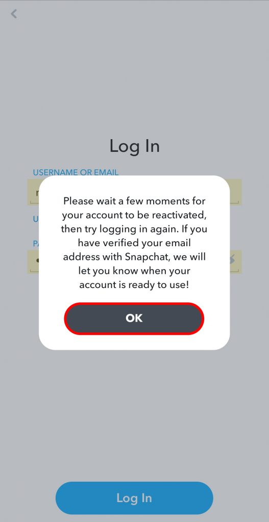how to reactivate snapchat