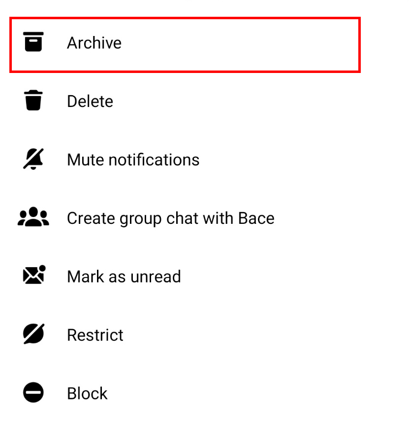 how to archive messages on messenger?